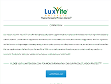 Tablet Screenshot of luxvitenaturals.com